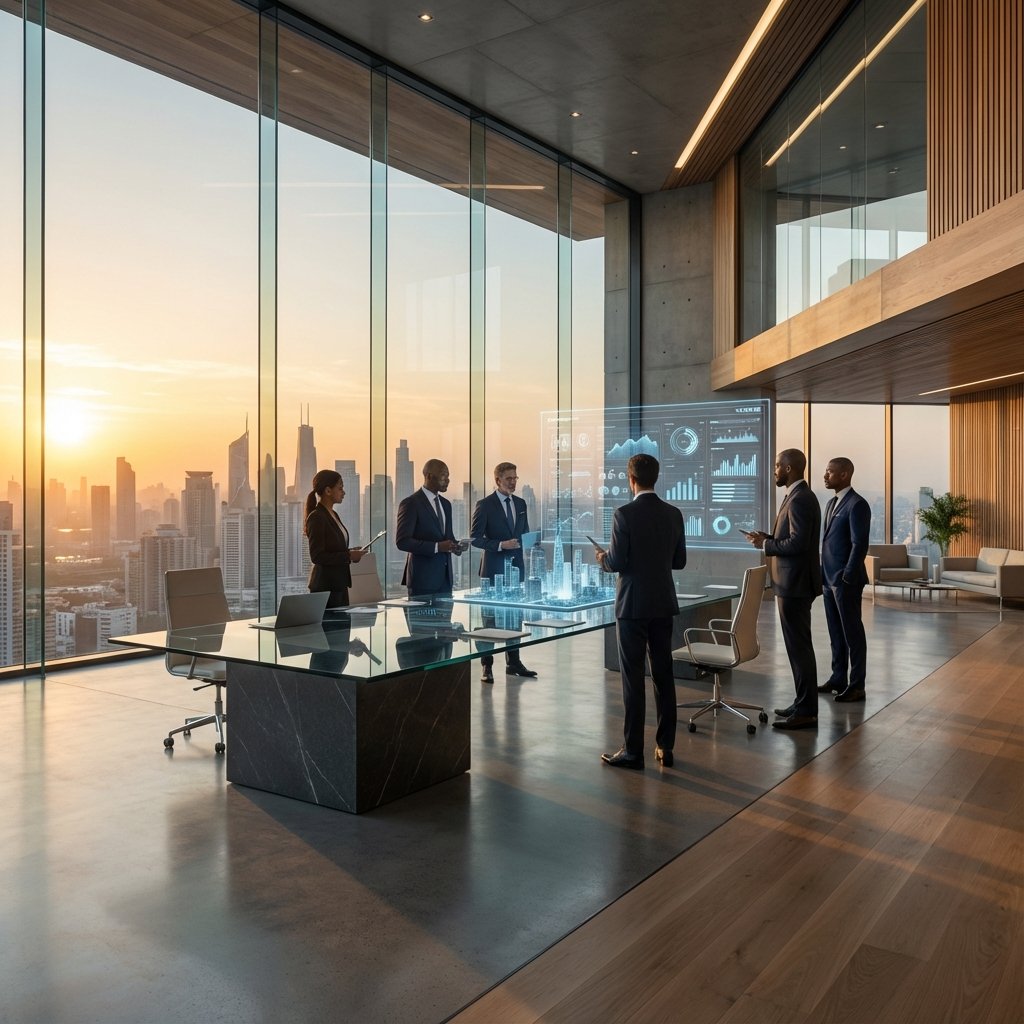 Modern enterprise office representing digital excellence