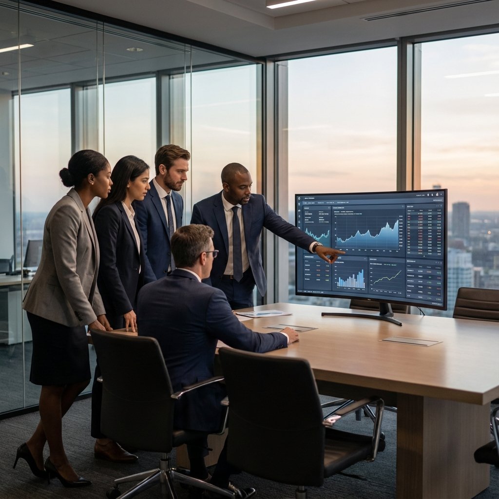 Strategic consulting team meeting